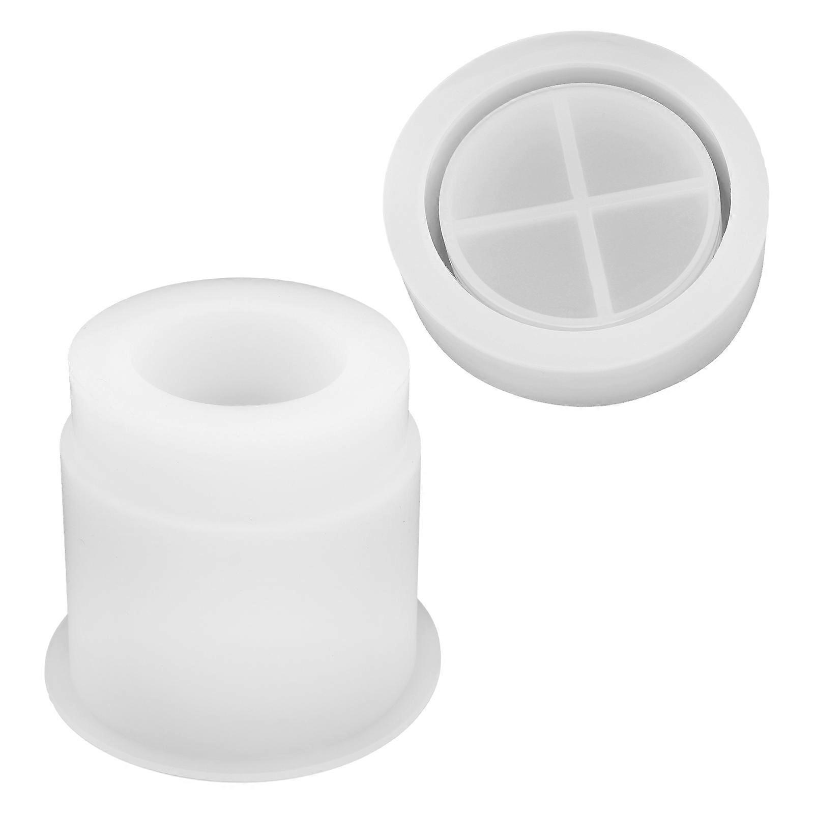 Bottle Resin Mold Diy Making Tool Cylindrical Shape For Gift Making Handicraft Enthusiasts 10.5X9CM White 1 Set