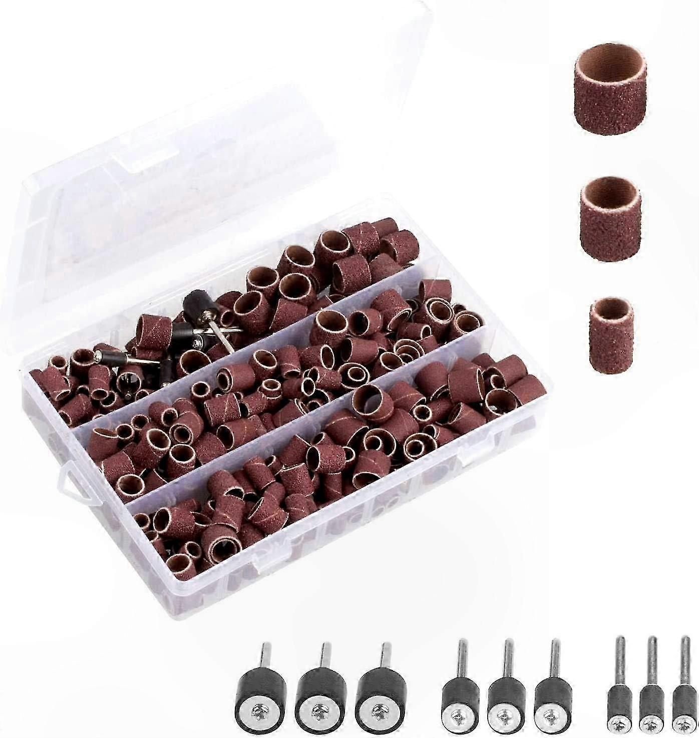 338-Piece Sanding Drum Kit with Storage Box for Rotary Tool Accessories
