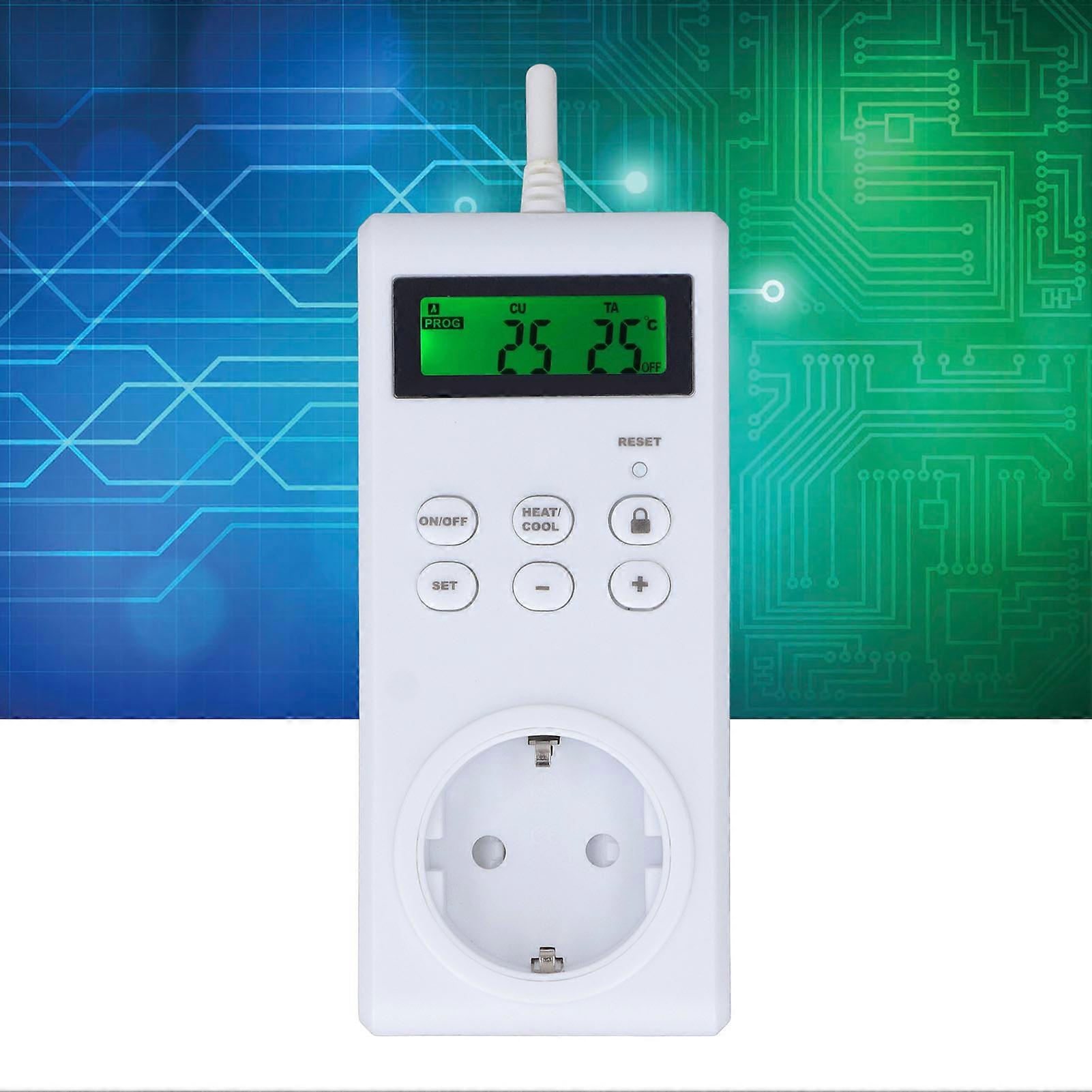 サーモスタットアウトレットワイヤレスプログラマブル自動温度コントローラーソケットスイッチEUプラグ230V