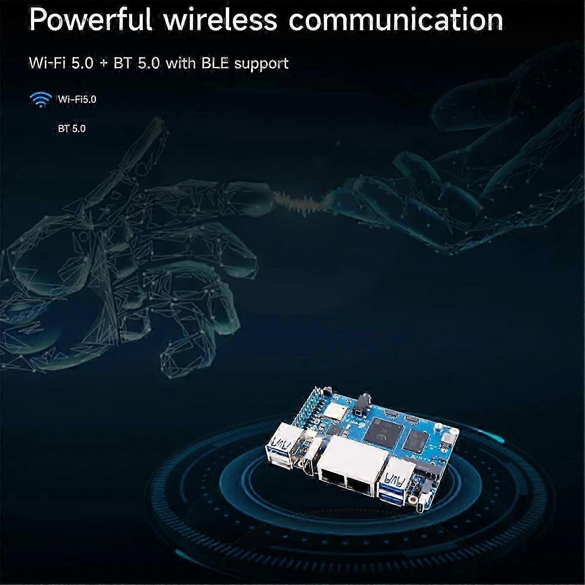 Enhanced RV2 Single Board Computer with DDR4, 8-Core RISC-V CPU, 2TOPS AI Performance, WiFi, BT5.0 BLE & M2 PCIE SSD Mini PC 4G