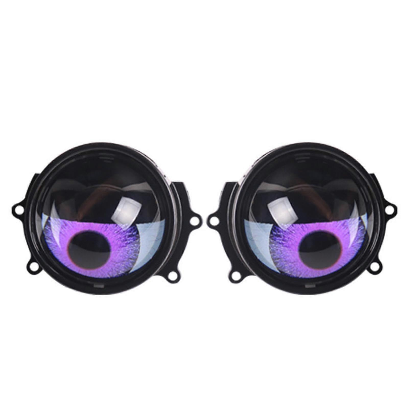 Devil Eyes Light 12V LED Dynamic Devil Eye Car Lights, Projector Lens, WiFi-Control LED Bulbs for Cars