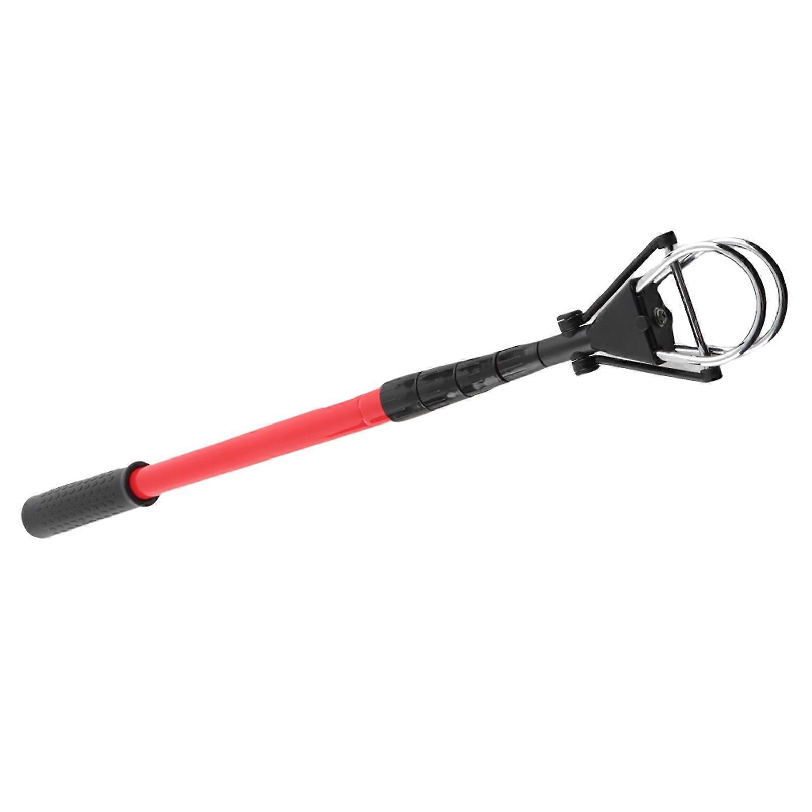 Aluminium Alloy Lightweight Five Sections Retractable Free Adjustable Retractable Golf Ball Picker Retriever Tool AccessoryRed/Black 60-183cm