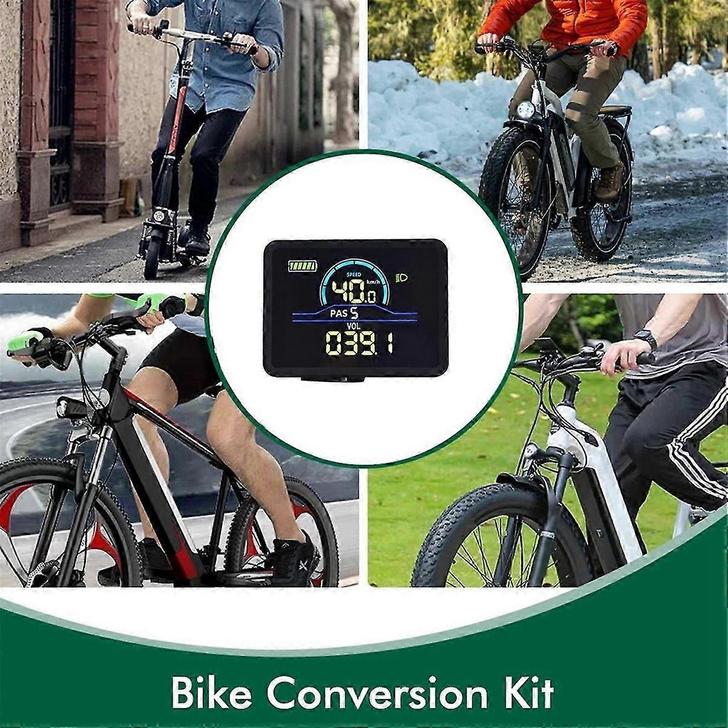 P5C Electric Bike LCD Display Meter 24V-60V+36V/48V 350W Sine Wave Controller UART Ebike Color LCD Display Meter 5PIN
