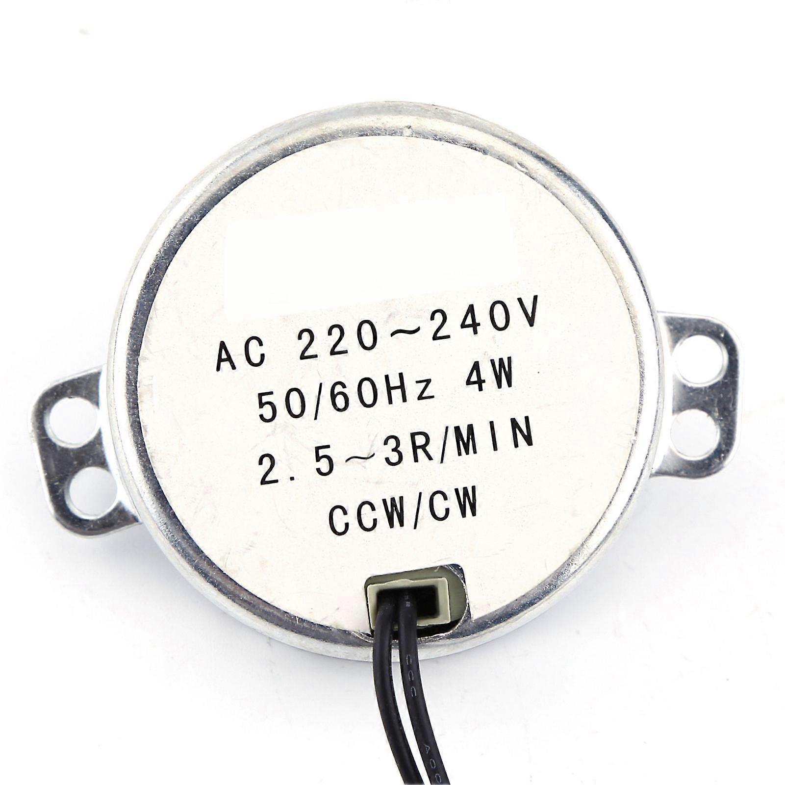 1pc 220-240V AC Synchronous Motor Geared Motor 4W CW/CCW(2.5-3RPM)