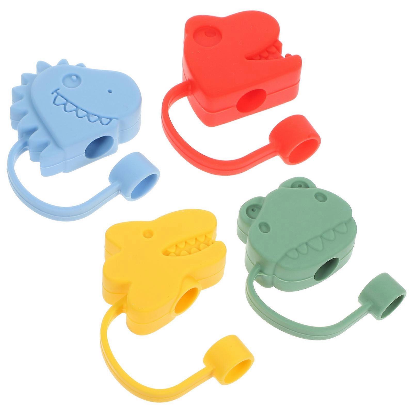 Silicone Straw Covers Reusable Straw Caps for Home Use 4Pcs Set