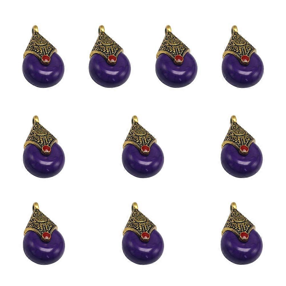 DIY Charm Pendant Set Water Drop Shape Style Metal Charms 10Pcs