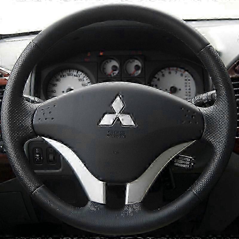 مناسبة لميتسوبيشي مخصص عجلة قيادة السيارة غطاء جديلة جلد طبيعي 100٪ صالح باجيرو 2008-2011 V73 2011 L200 اكسسوارات السيارات- JC