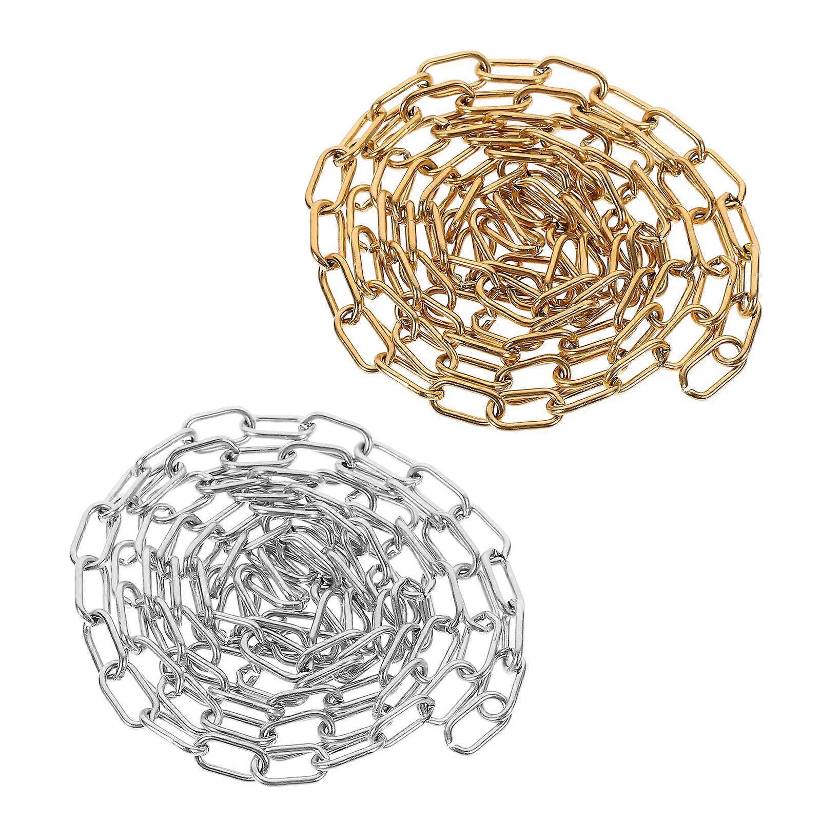 DIY Long Chain Stainless Steel Link Chain for Jewelry Making 2 Rolls