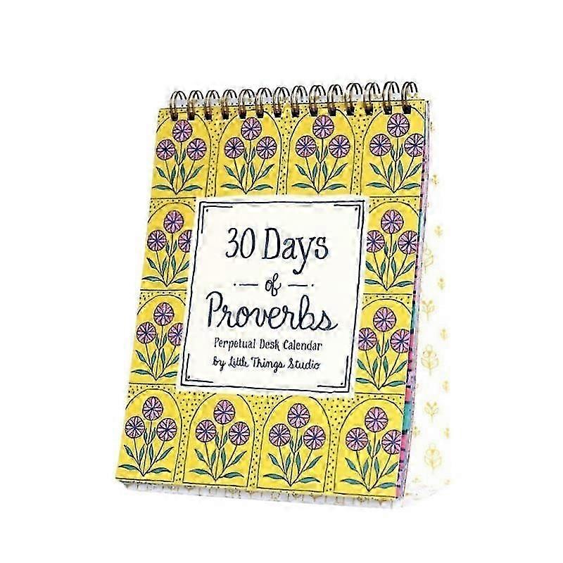 30 Days of Proverbs Perpetual Calendar, Reusable Undated Calendar 12 Months