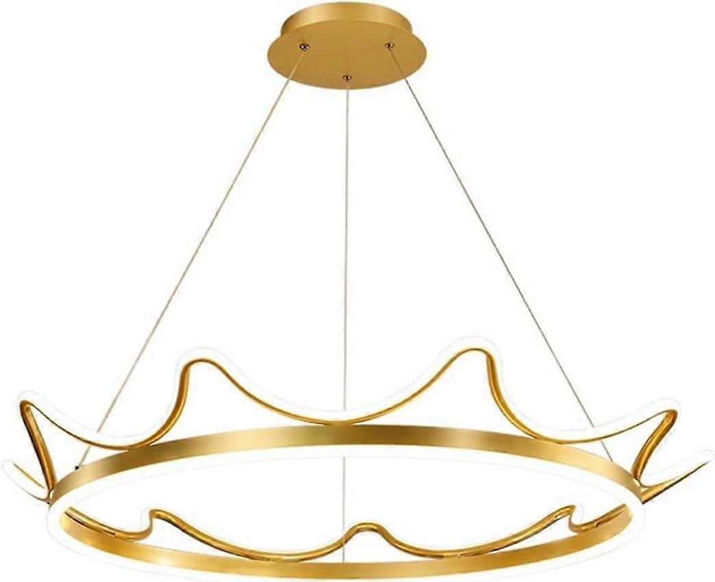 Chandeliers Aluminum Hanging Pendant, Modern LED Ceiling Fixture, 58W 3Color Dimmable, 55 Cm