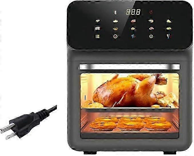 13L Air Fryer Rotisserie Oven, Small Family Size, Powerful 1350W, 2 Rack Positions, 32-392F Temperature Controls, Easy Mode for Kitchen, Integrated Sm
