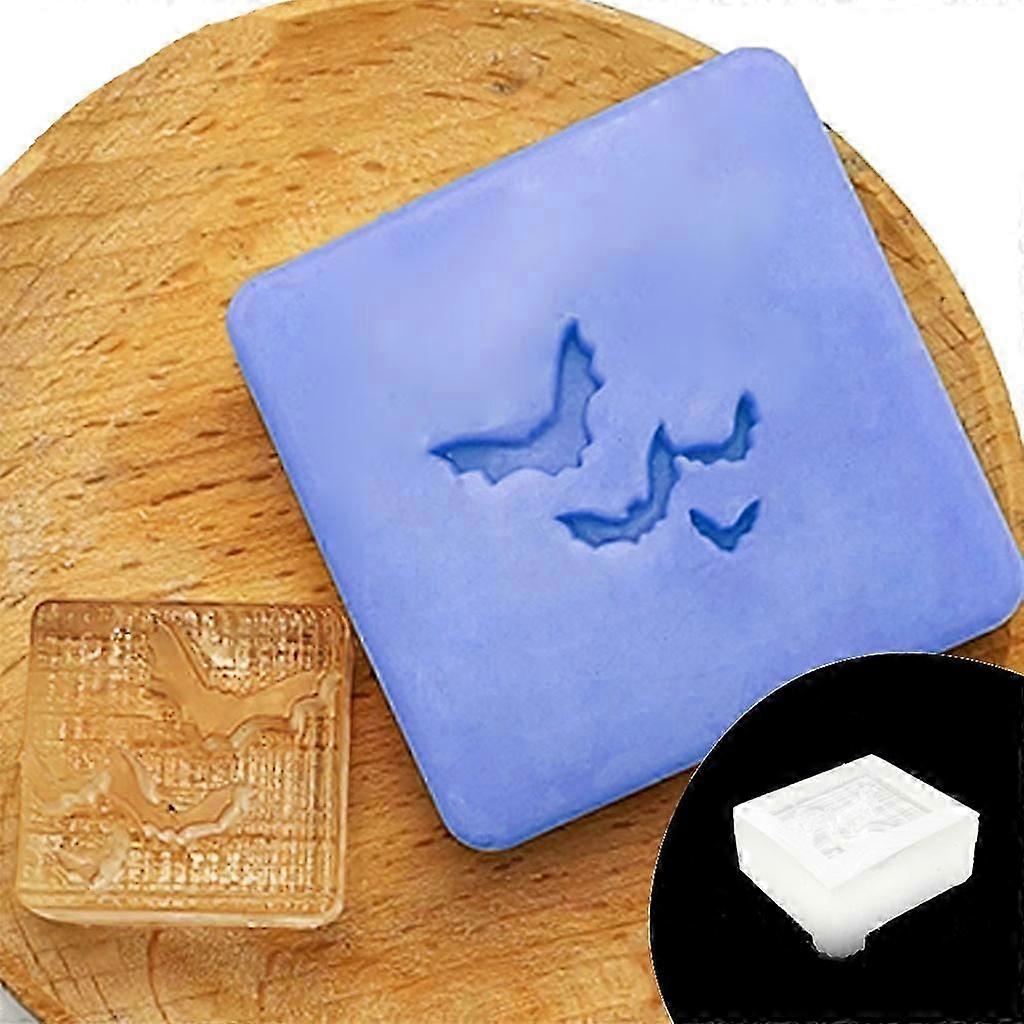Natural Handmade Soap Stamp Halloween Bat Pumpkin Skeleton Decoration DIY Soap Making Seal Crafts Tools with/without Handle