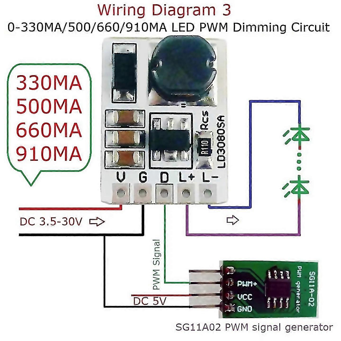 Pour Ld3080SA 20w dc 3530v Stepdown hb module de pilote LED 910ma