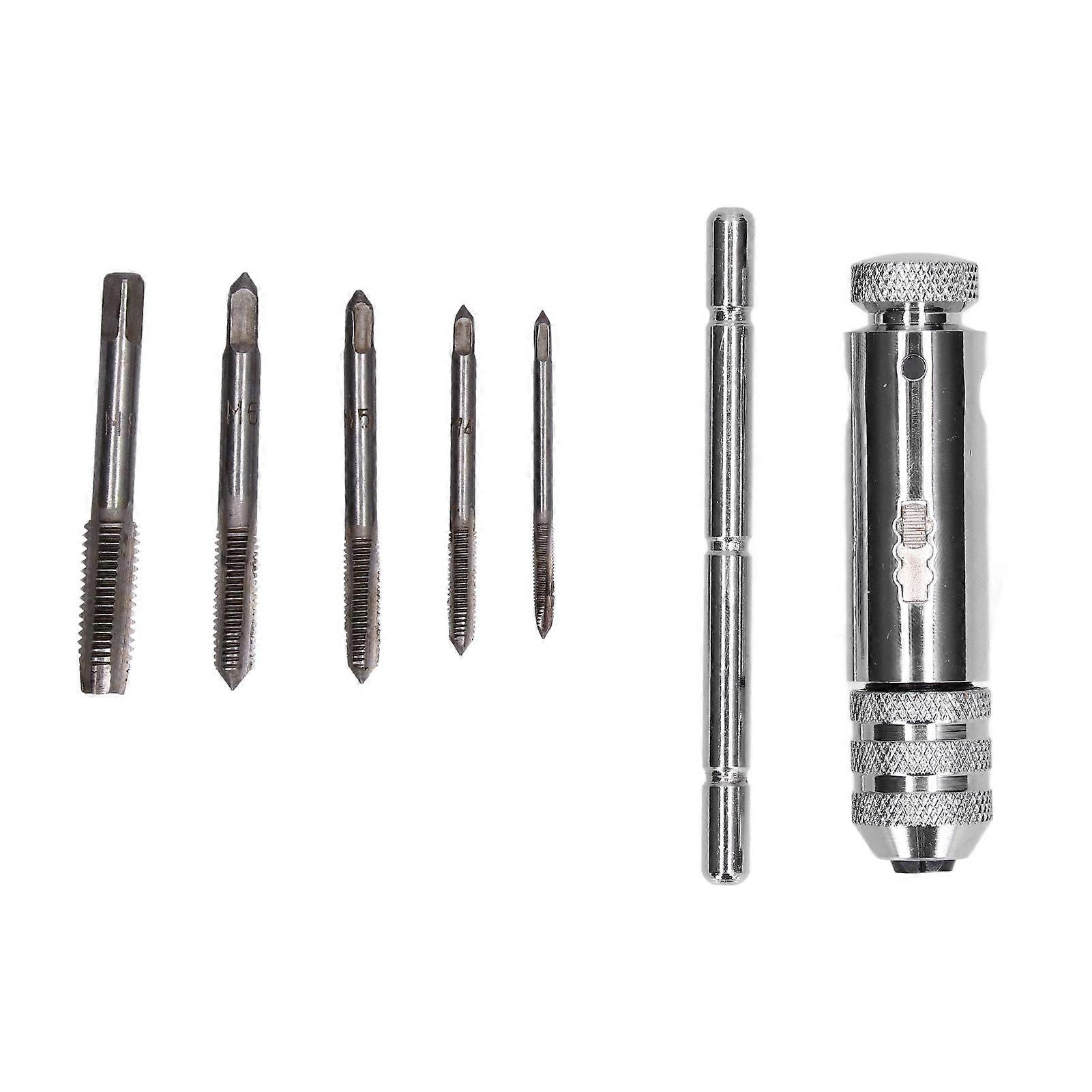 Ratchet Tap Wrench Rigid Hold 3 Positions Gear Box Adjustable Various Tap Sizes T Handle Tap Wrench for Faucet Reamer