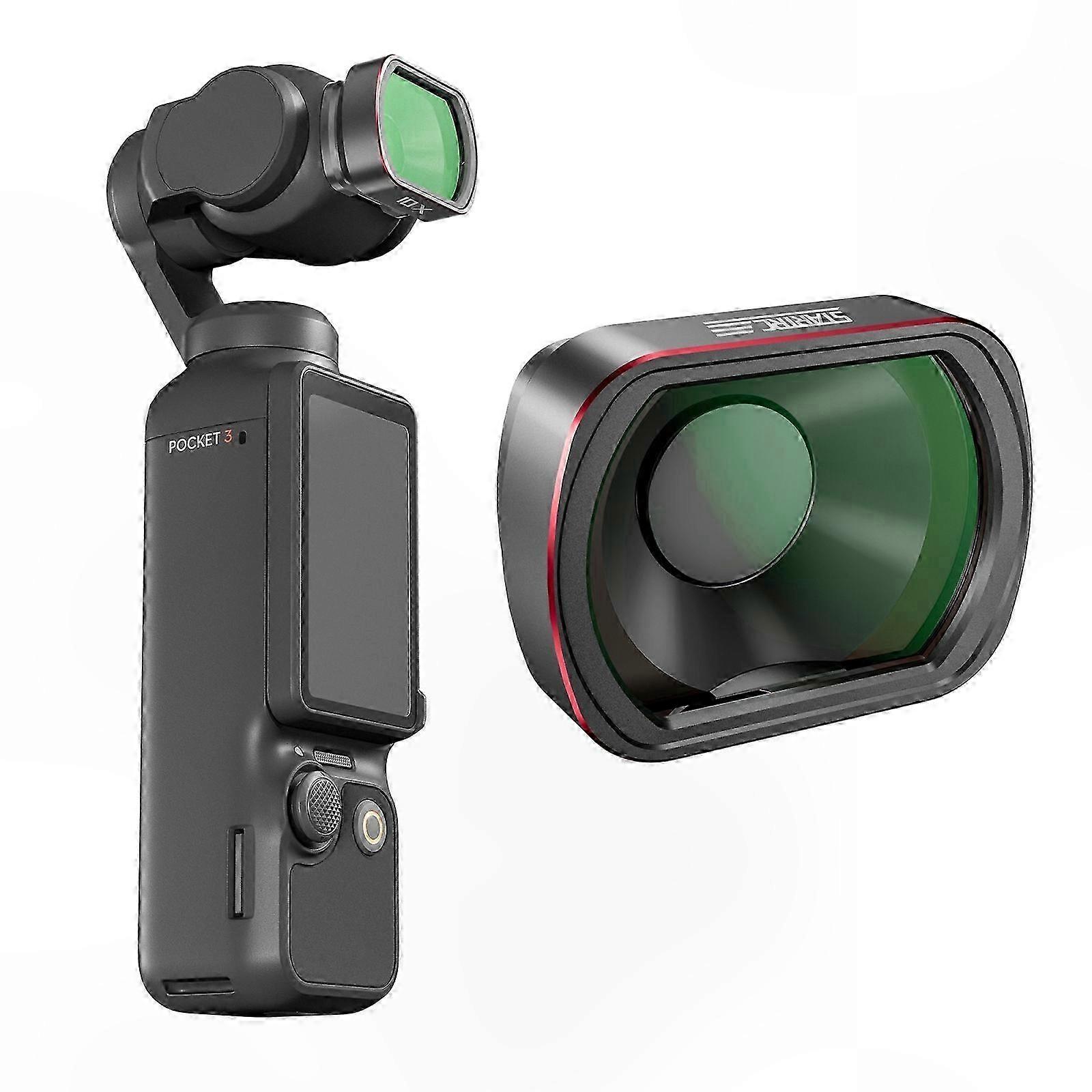 10X Macro Lens Filter for OSMO Pocket 3, Black, Enhanced Close-Up Photography Accessory