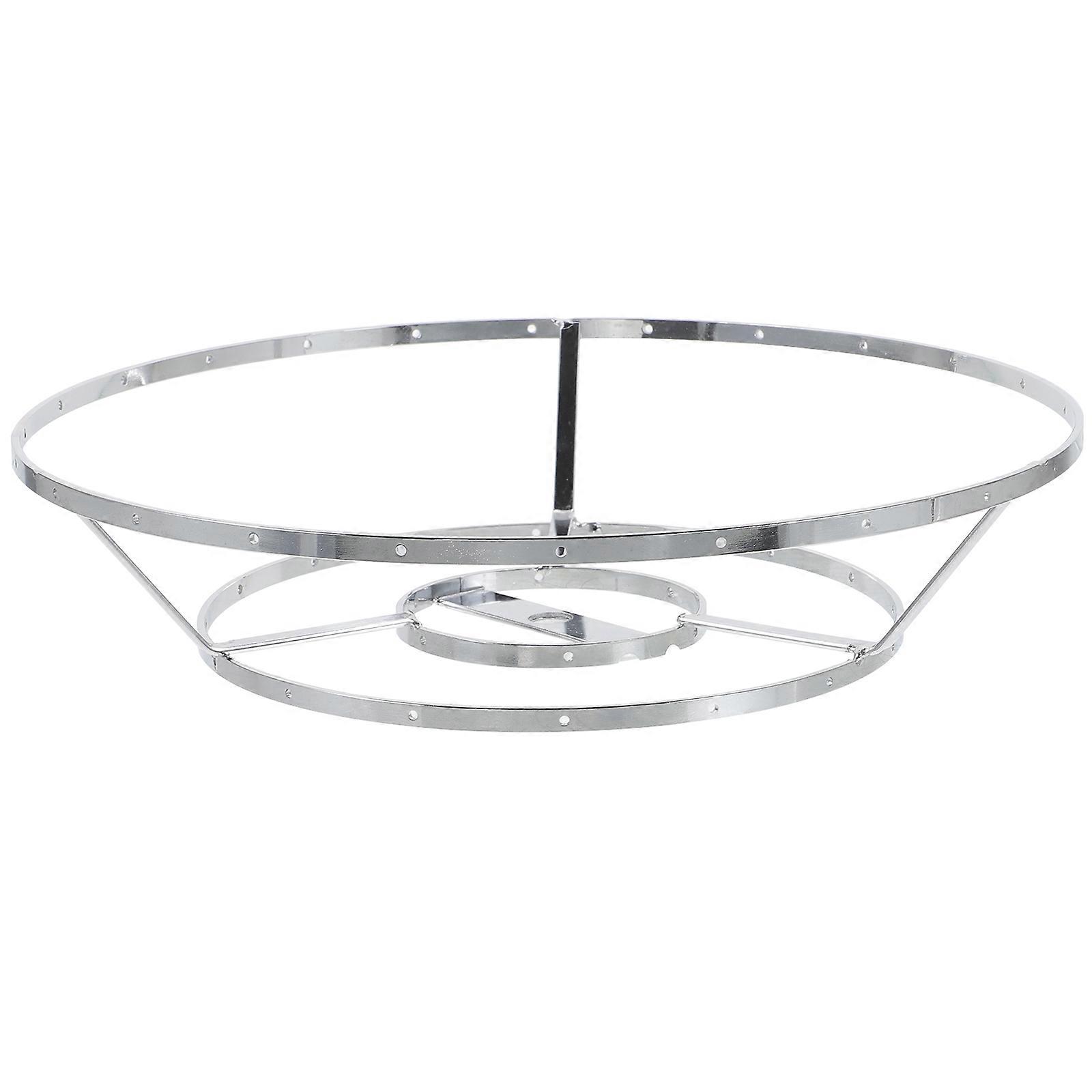Silver Metal Lampshade Frame for DIY Lamp Holder 4Pcs Pack