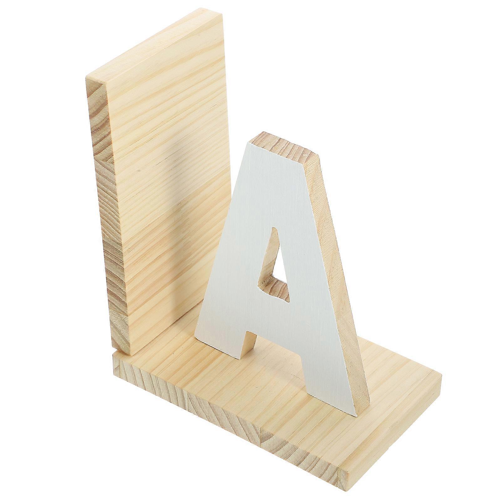 Wooden Book End for Desk with Reusable Design 2Pcs Book Holder