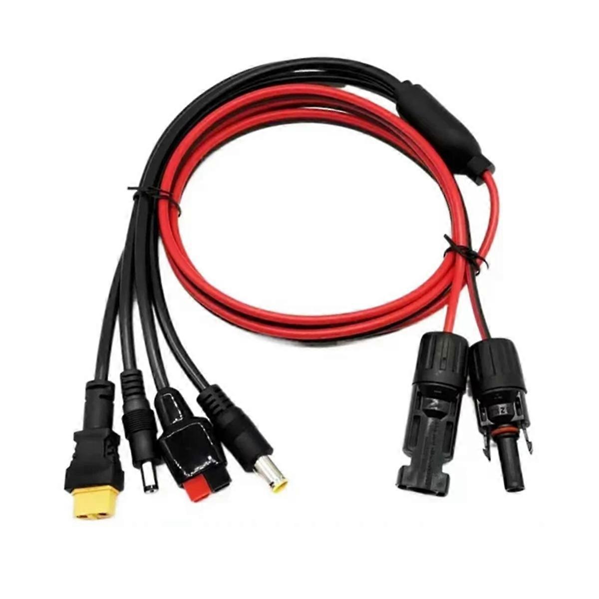 4-in-1 Solar Panel Connector Extension Cable Splitter Compatible Compatible with 5521 Anderson 7909