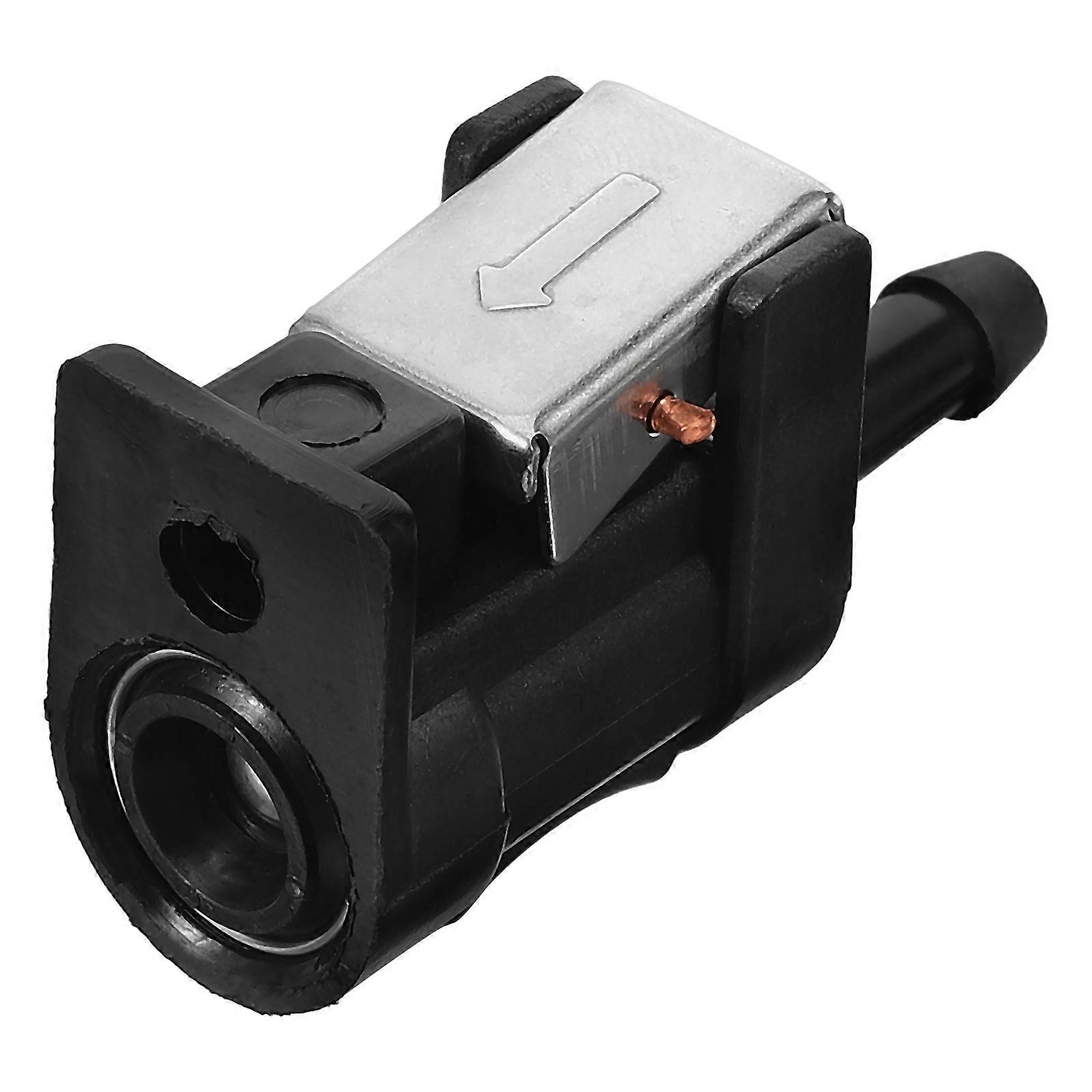 Hose Connector With Clamp Fuel Line Fitting Outboard Solid Materials 2.36X1.38X0.86in Easy Installation 1Pcs