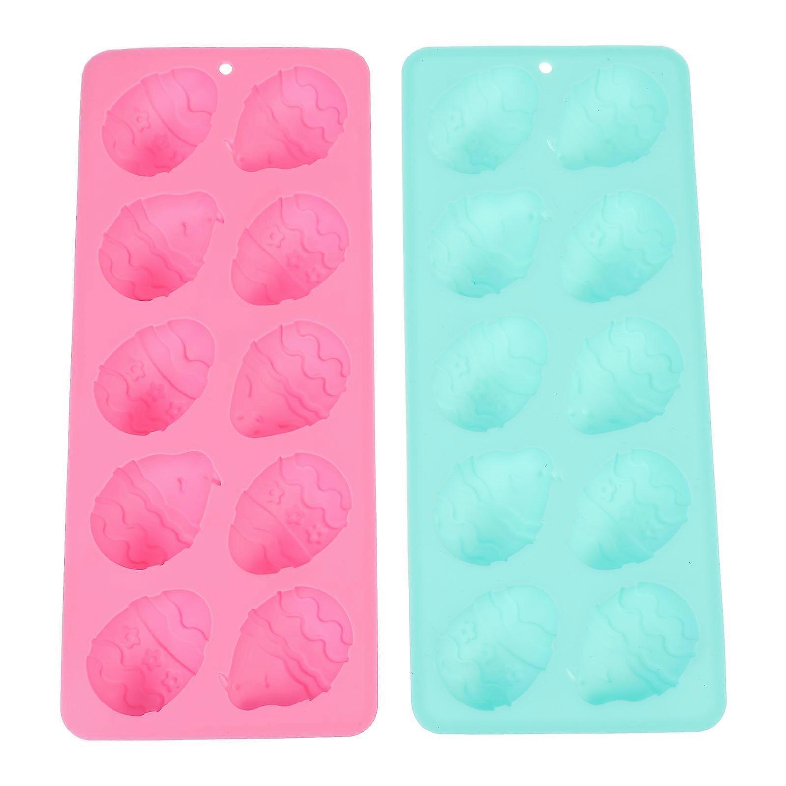 Dinosaur Egg Silicone Cake Mold for Baking 12Pcs Color Green and Pink