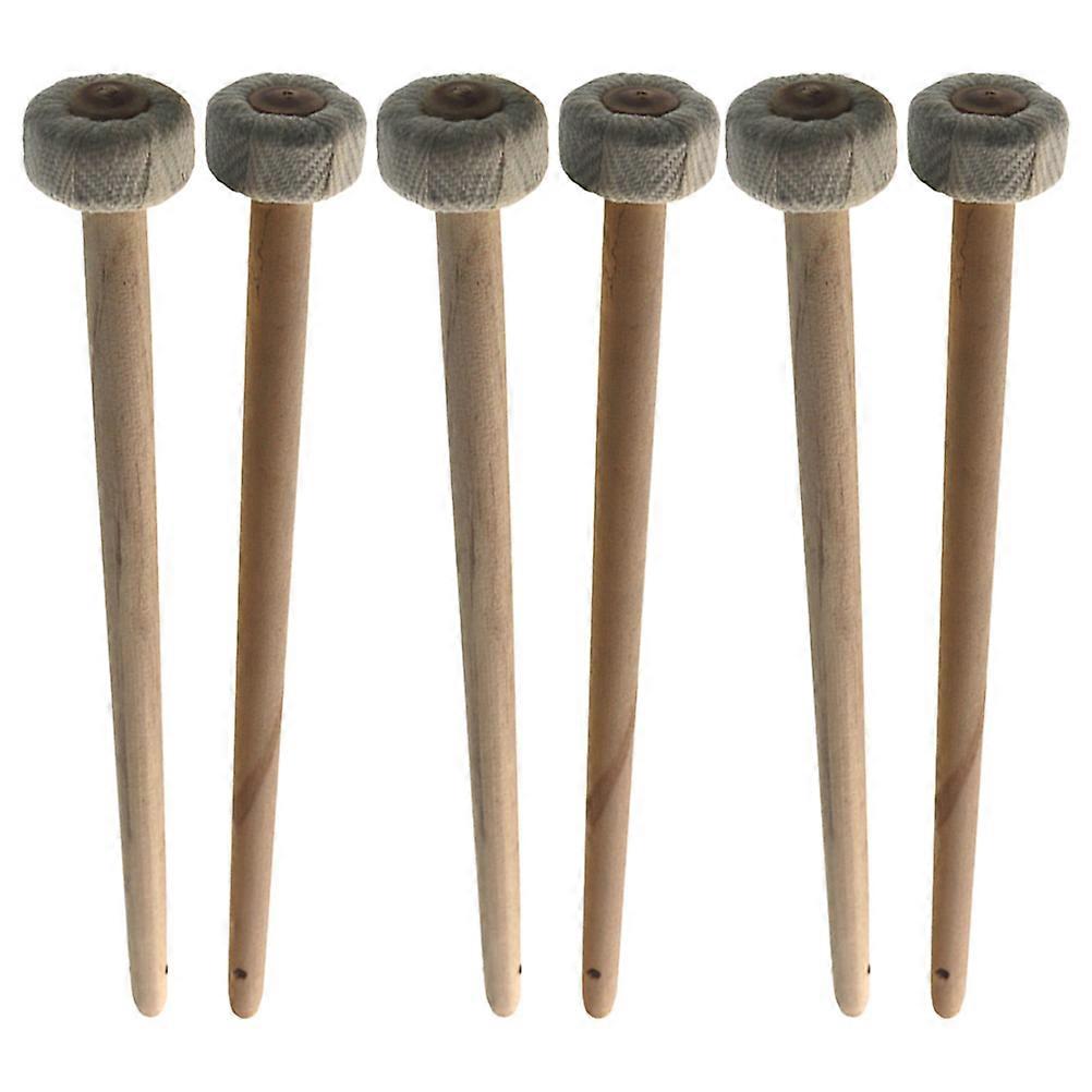 Cotton Linen Wrapped Percussion Drum Sticks for Beginners 12Pcs
