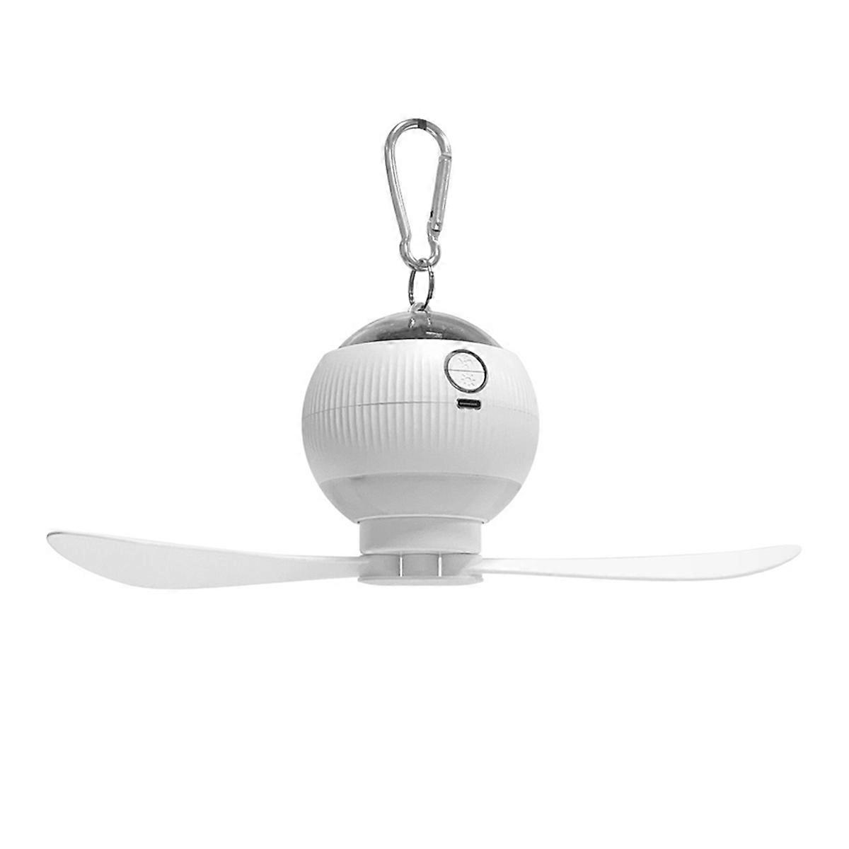 Ceiling Fans with Lights & Starry Projection, LED Hanging Camping Fan with Remote & Timer, 3600mAh Rechargeable Battery