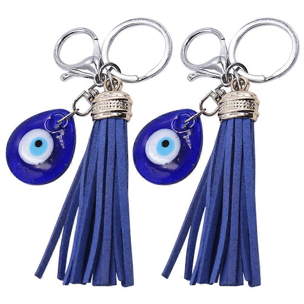 4Pcs Blue Evil Eye Keychain for Decoration Style Keychain Pendant