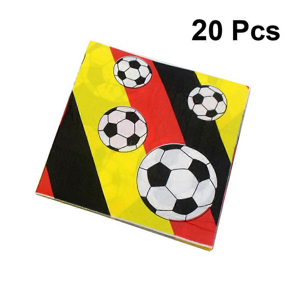 Printed Napkin for Restaurant Use Football Colorful Paper Tissue
