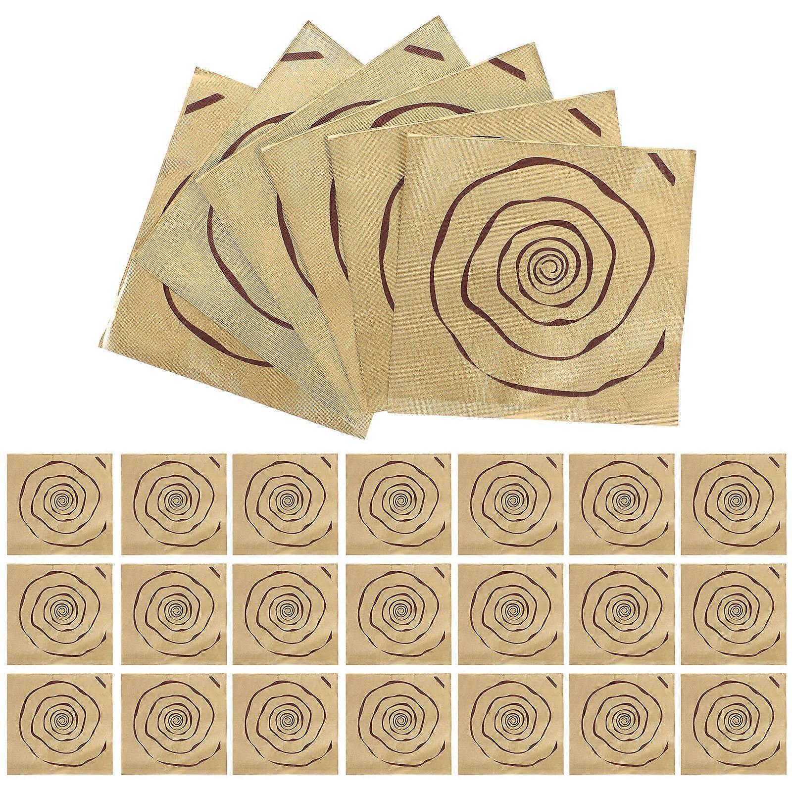 500 Pcs Aluminum Foil Candy Wrappers 10x10cm Golden Wrapping Sheets Suitable For DIY Packaging