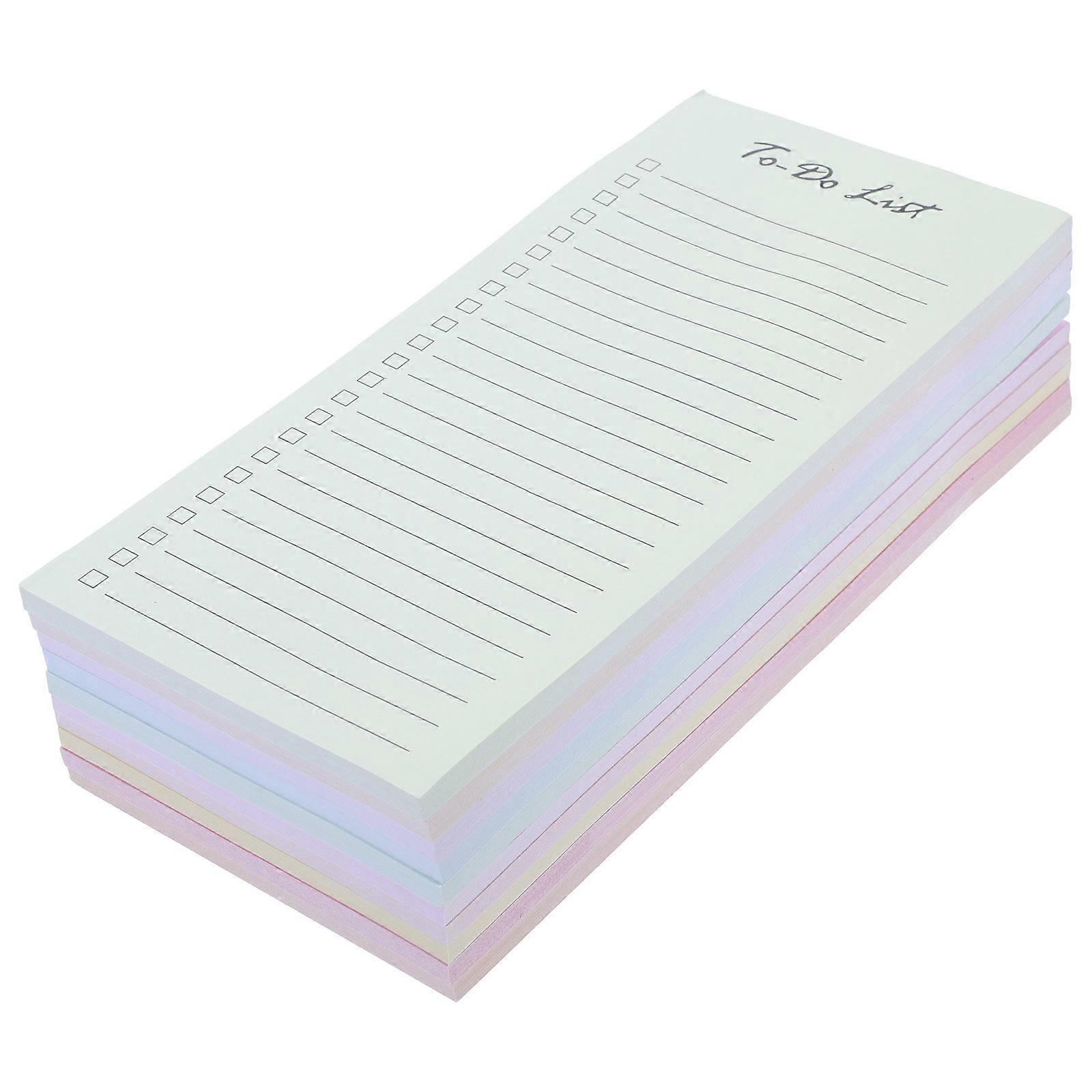 Lined Paper Small Notepad To Do List Notebook Daily Use Rectangular Colorful 22.00X10.00X0.50cm Note-taking 10 Sets