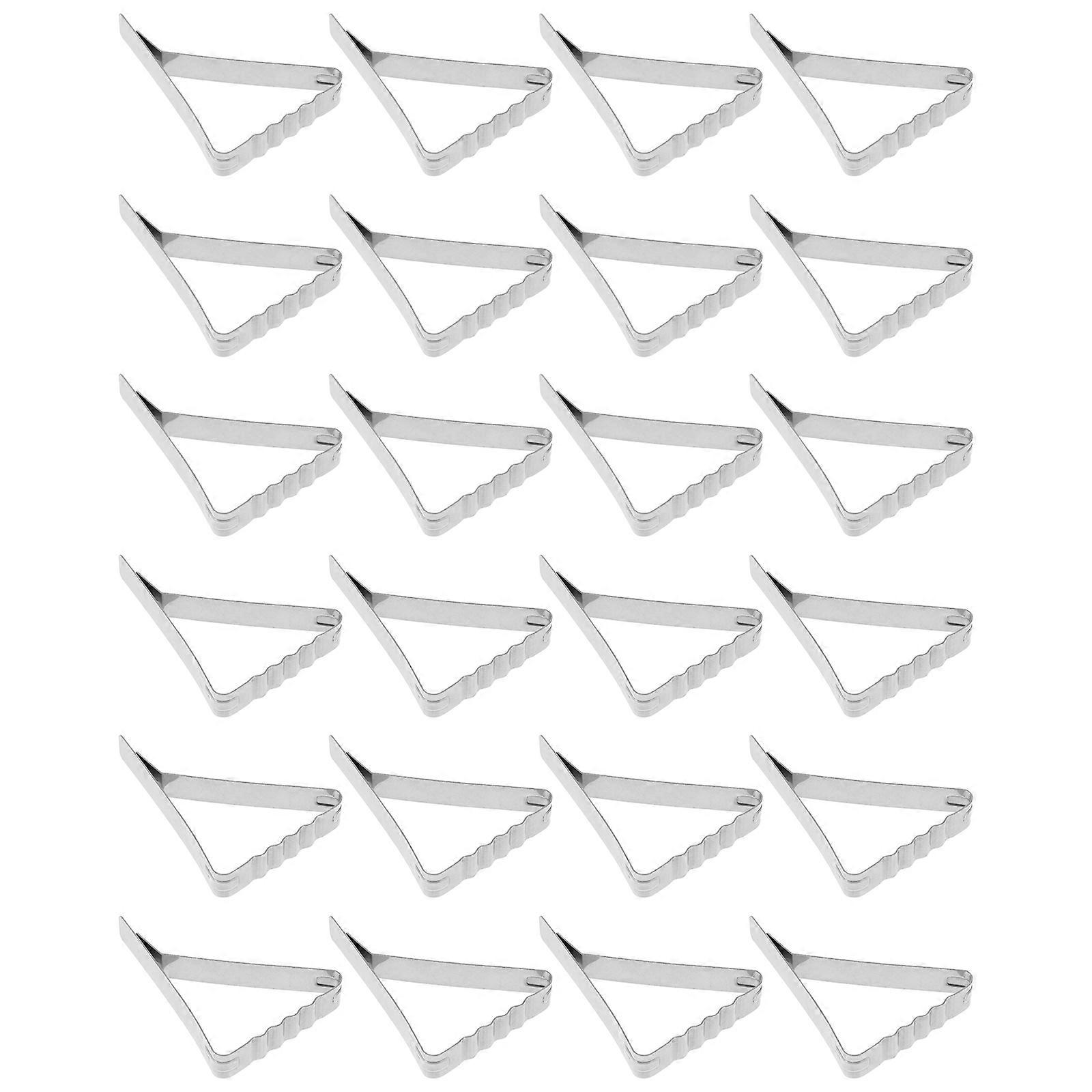 Tablecloth Clip Stainless Steel for Fixing 24Pcs Silver Clips
