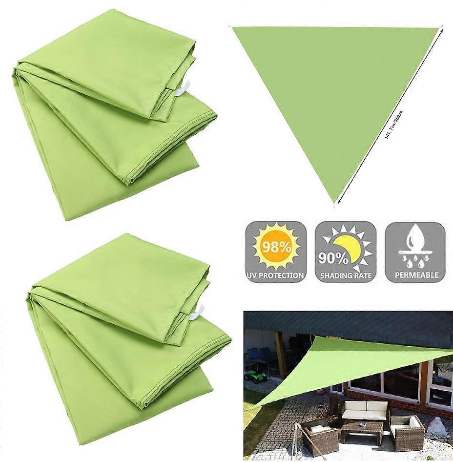 Green Triangle Sun Shade Sail Ensures for Outdoor Use
