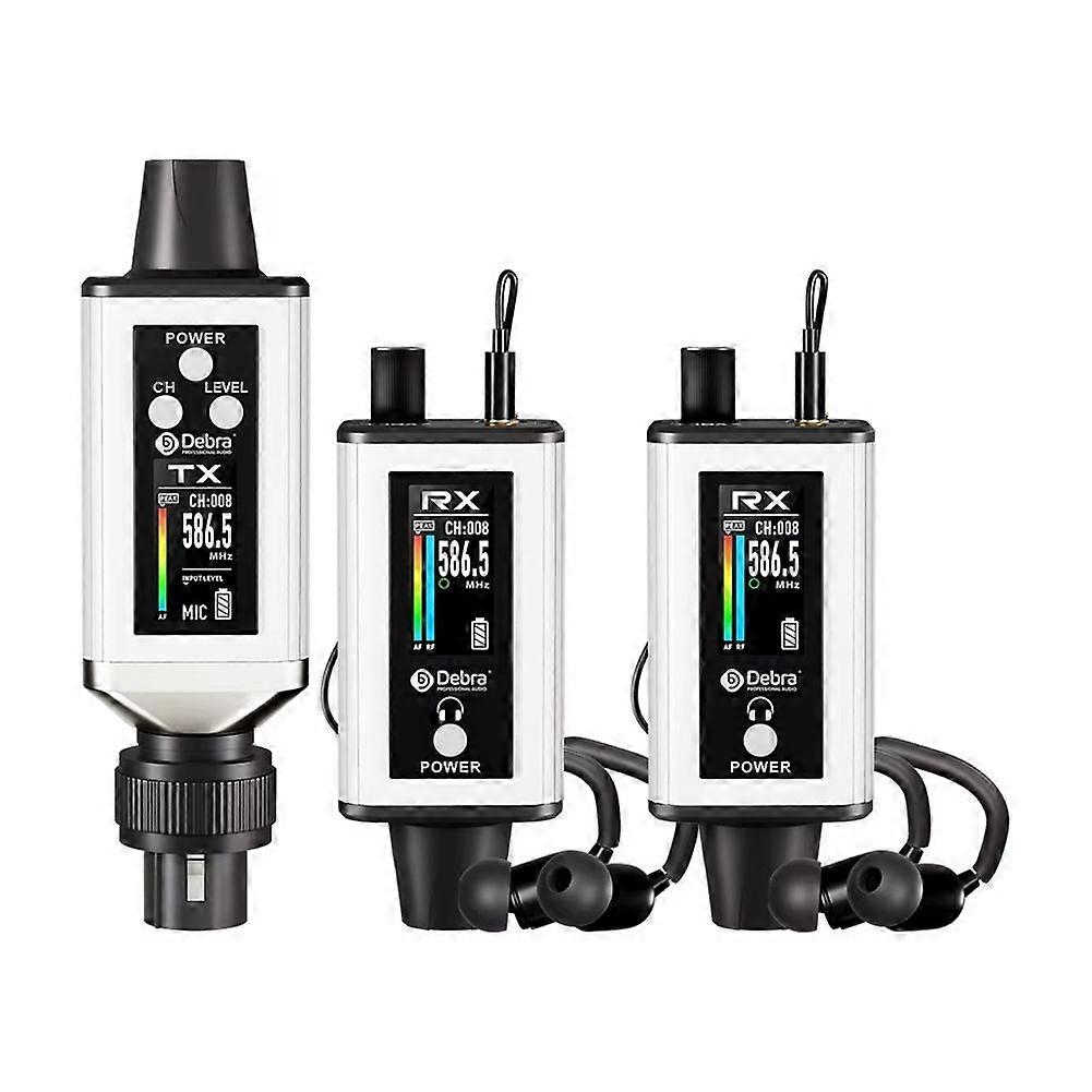 UHF Wireless Monitoring System Portable Rechargeable with 16 Adjustable Frequency