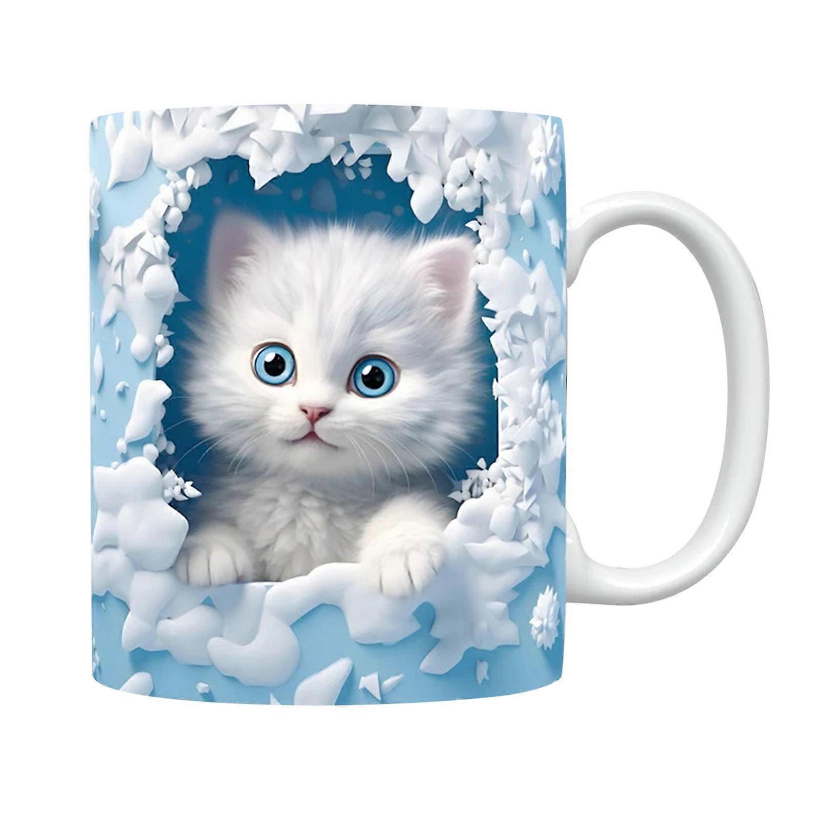 Coffee Cup Ceramic White Cup Office Coffee Cup Gift Lens Coffee Cup