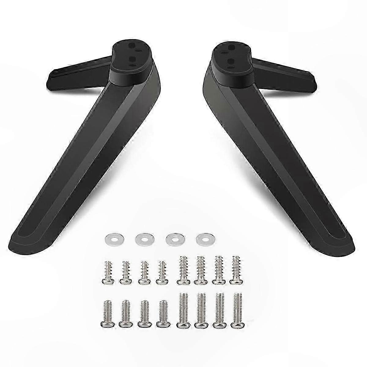 Adjustable TV Stand Base with Pedestal Feet for Tabletop Mounting, Replacement Legs for Flat Screen TVs