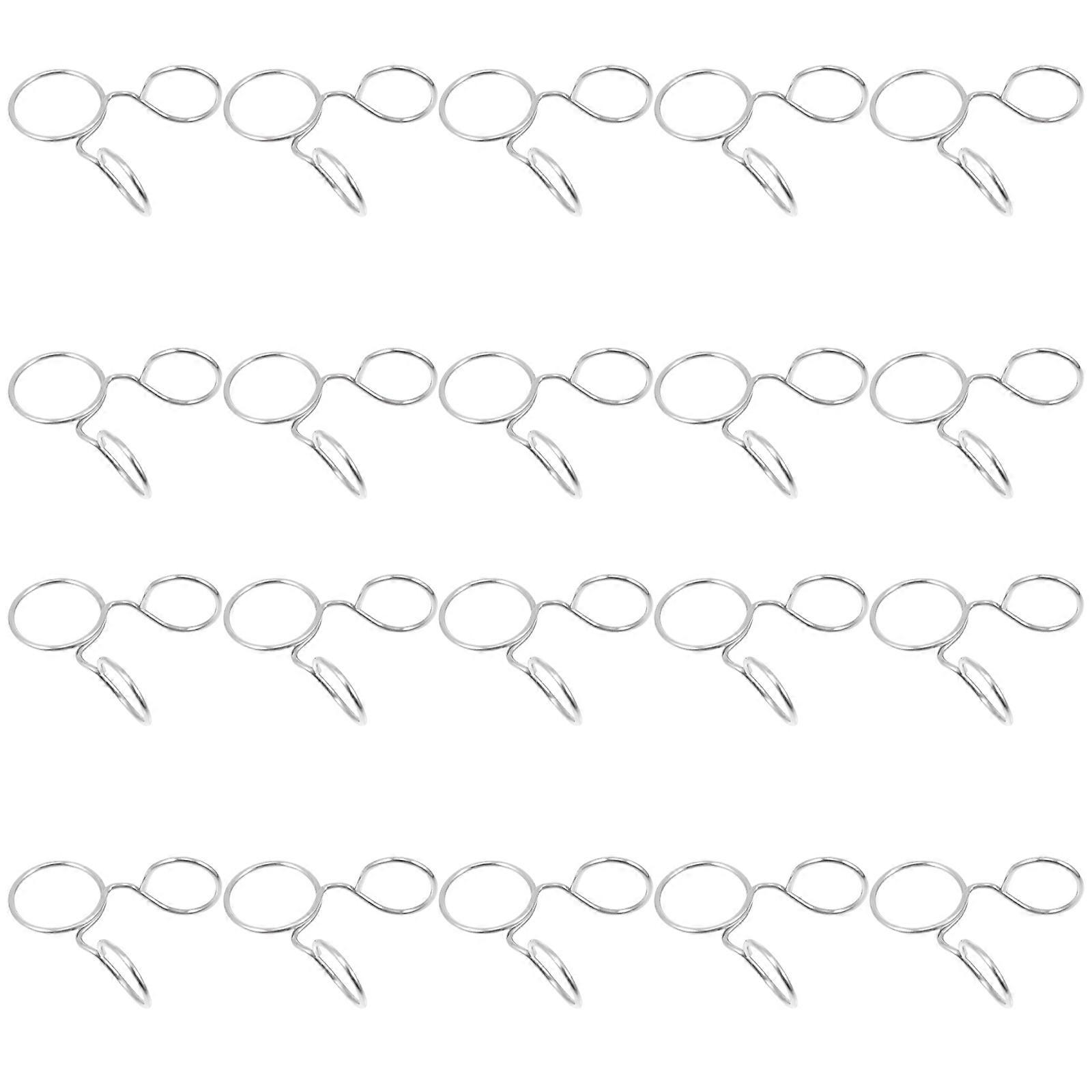 Silver Household Windproof Hook Stainless Edges Hook for Home Use 40Pcs