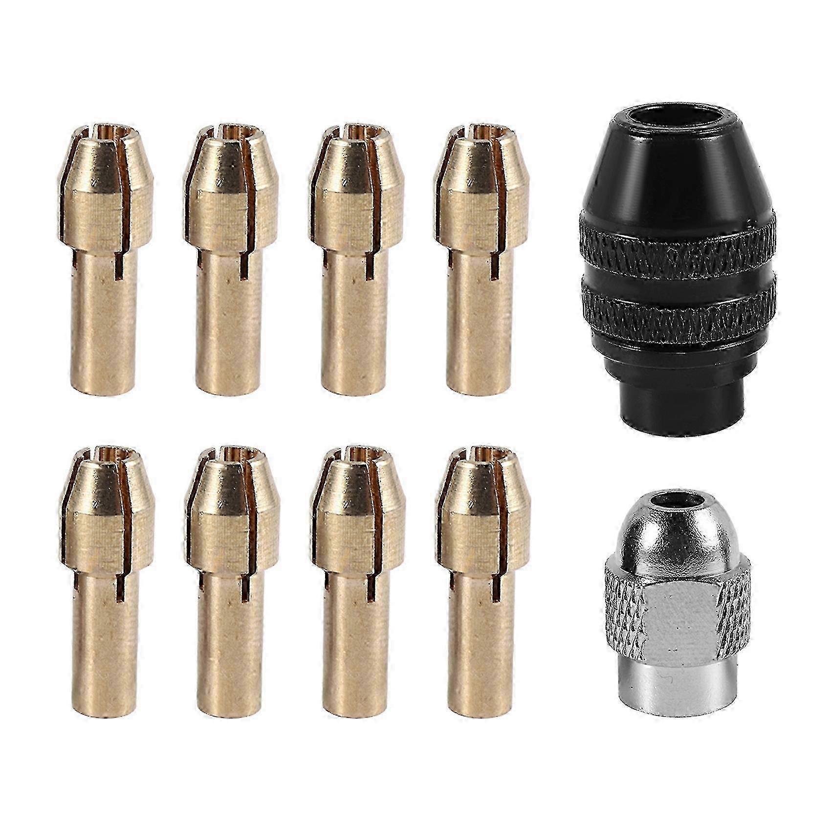 Drill Chuck Collet Set, 1/32 to 1/8 Inch Replacement for Dremel, Keyless Bit with 4486