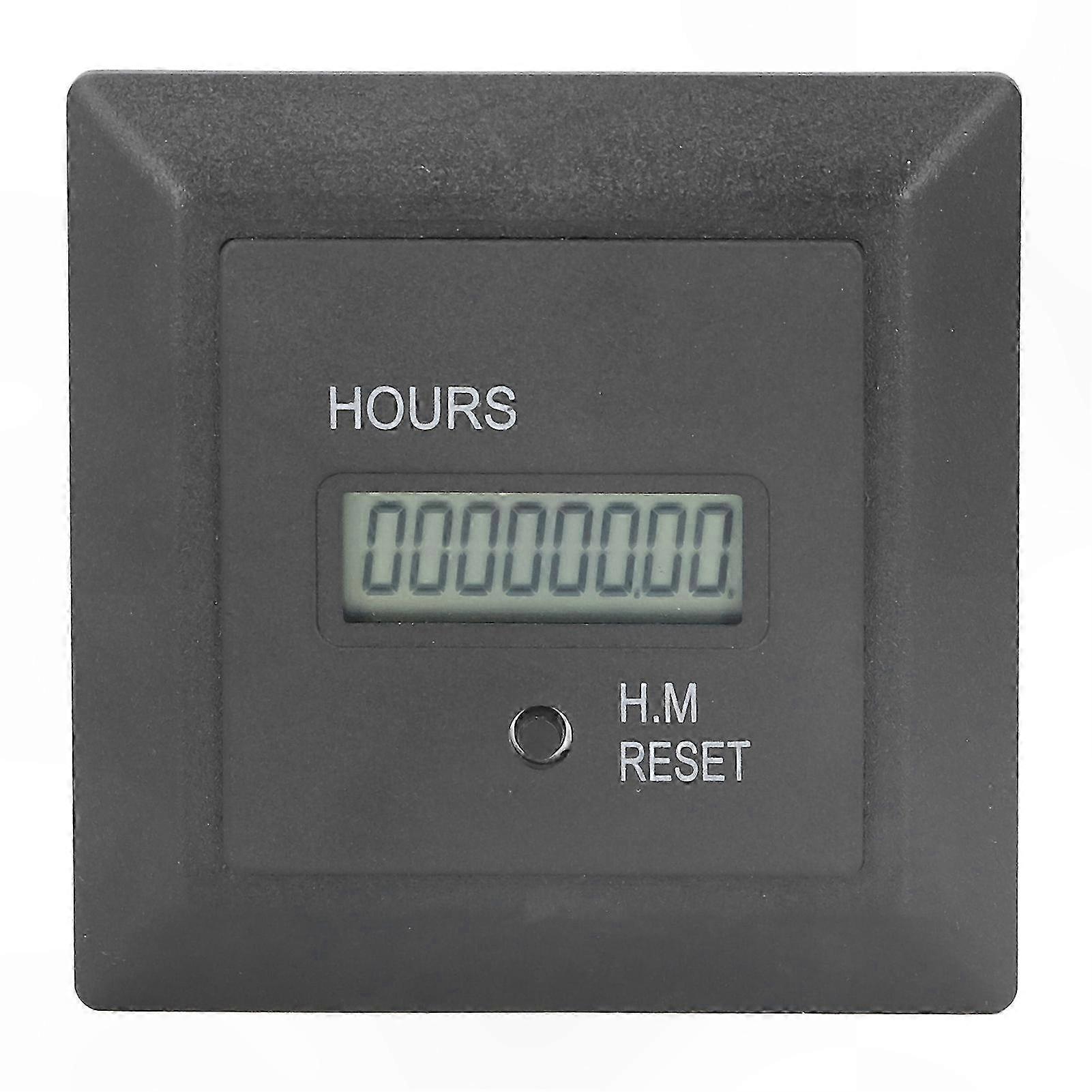 Digital Display Timer with Hour Meter Gauge 0-999999 Hours 59 Minutes for Industrial Use 100-240V AC Compatibility