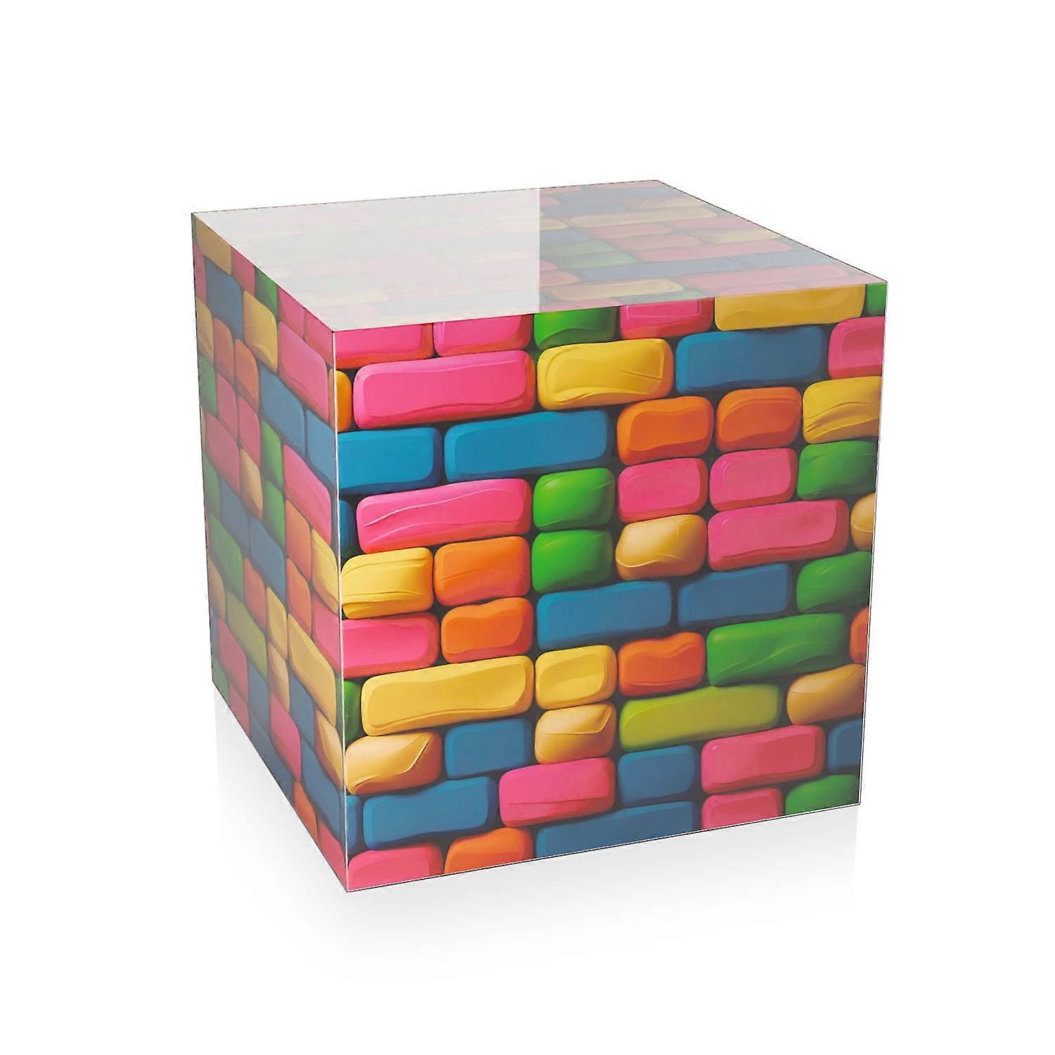 Table 'Colorful Brick Cube'