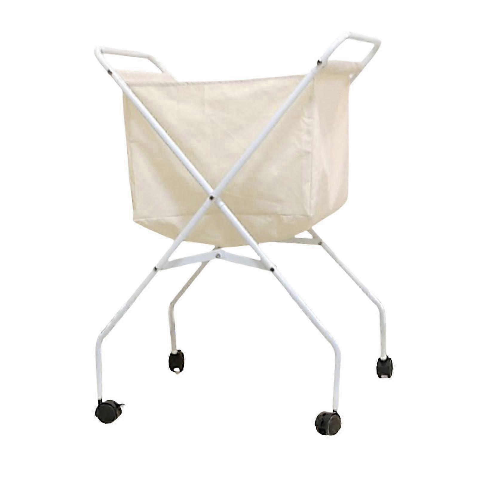 25-26 Rolling Laundry Cart with Wheels Foldable Storage for Towels Blankets Sheets