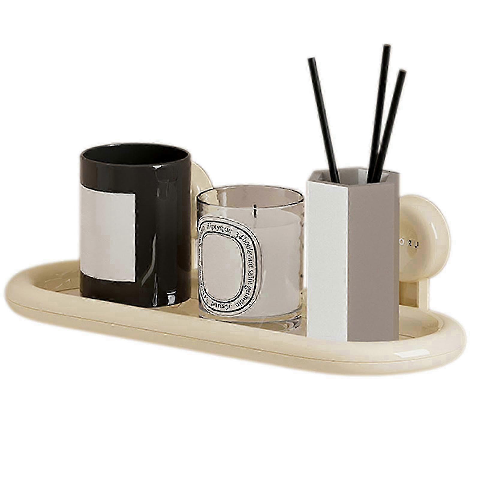 Strong Suction Cup Bath Shelf For Toiletries Space-Saving Versatile Storage for Spa-like Bathroom Retreat