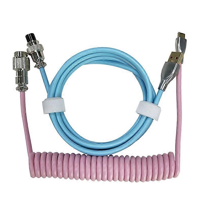 Coiled USB C Cable for Gaming Keyboard Wire Mechanical Keyboard USB Cable