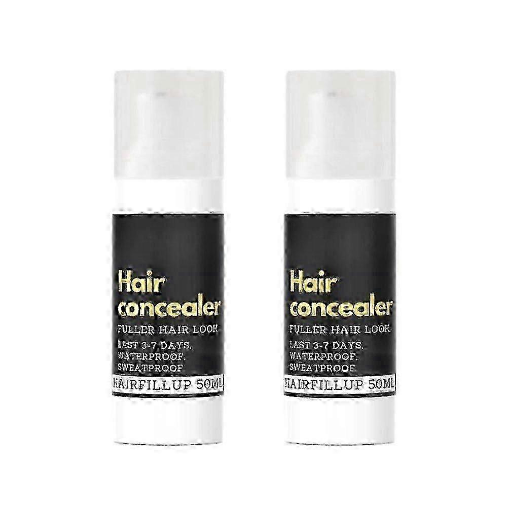 ヘアフィルアップヘアコンシーラーブラック50ml、女性男性用ヘアラインパウダーを強化します