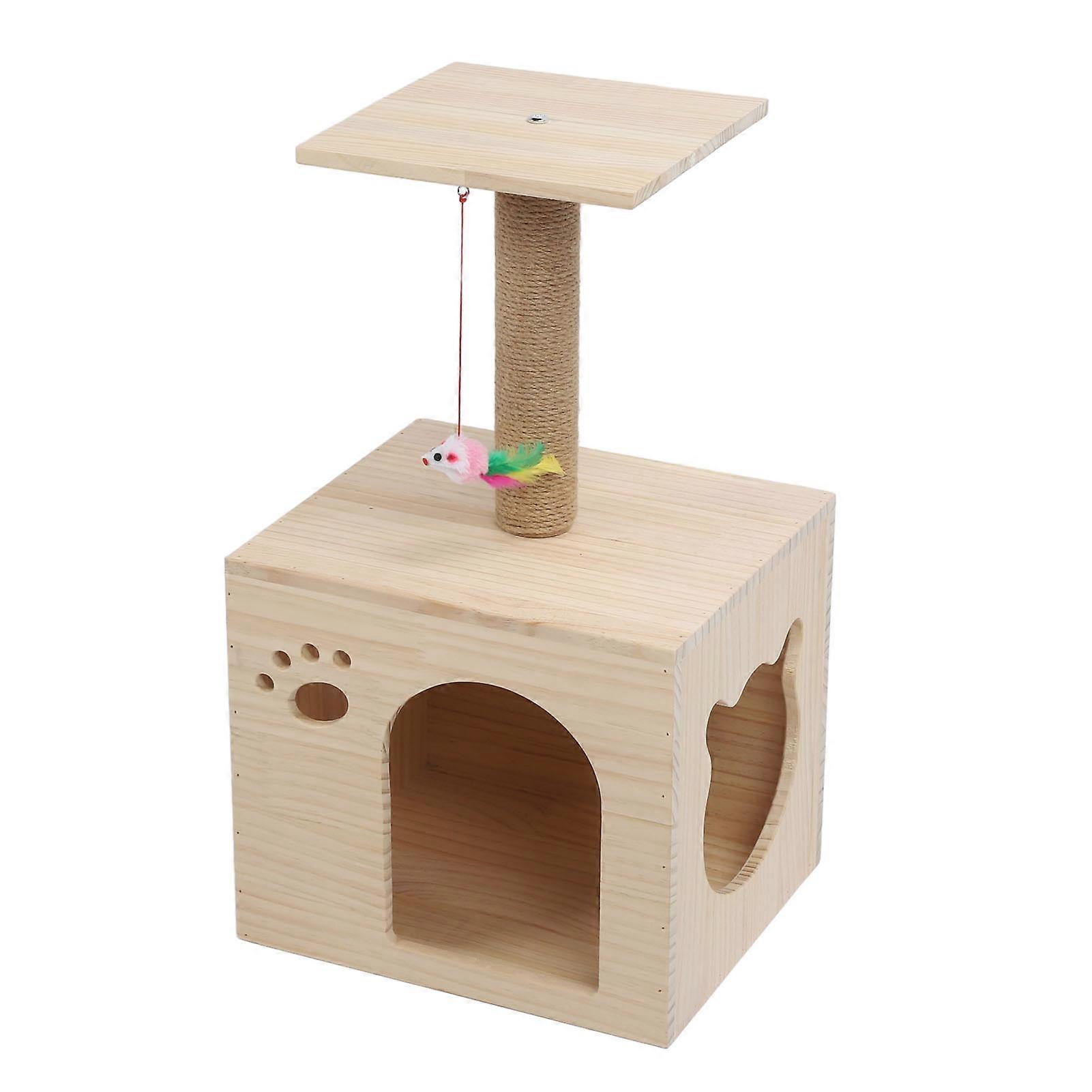 Cat Scratching Post Tree Multipurpose Grinding Claws Large Space Sturdy Safe Cat Tree Tower for Indoor Cats