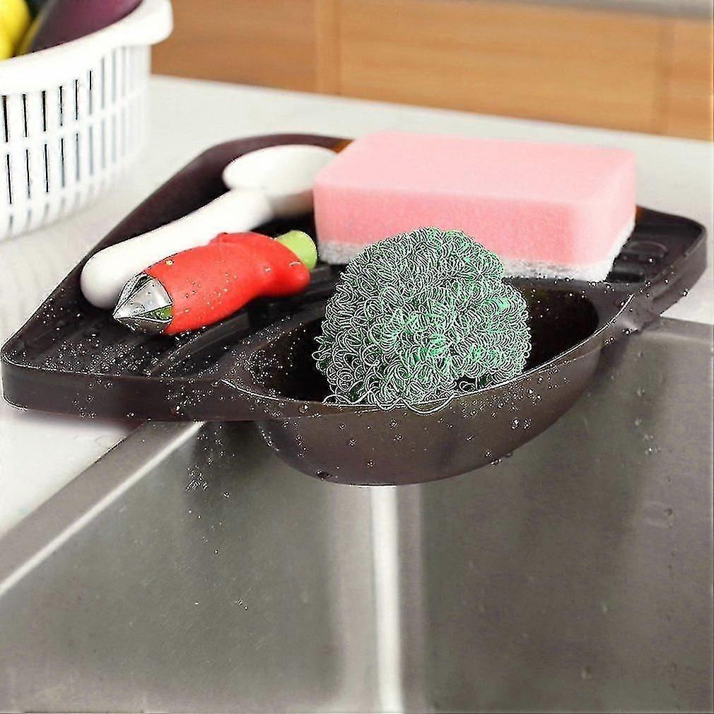 Trigonometry Shelf Kitchen Sink Dish Drain Rack Bathroom Soap Sponge Holder