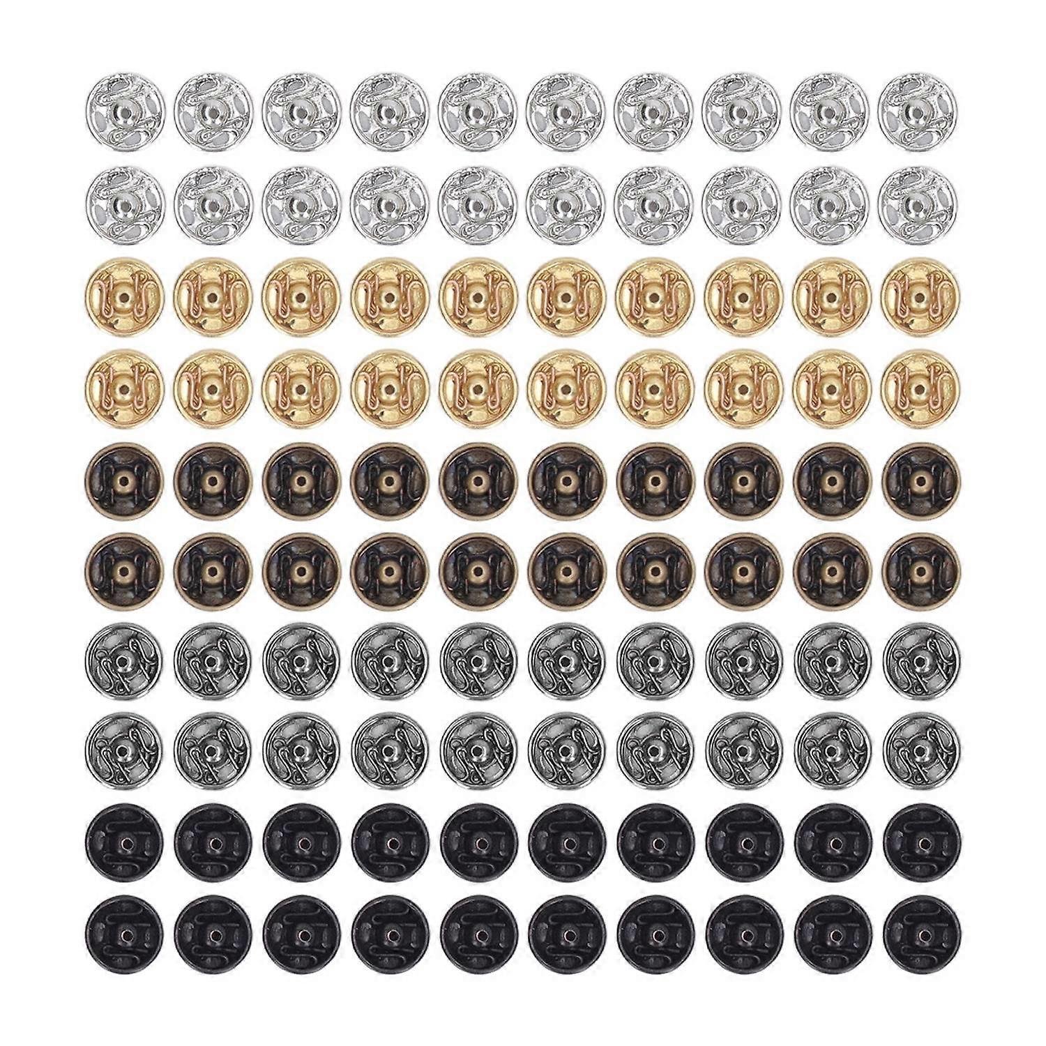 100pcs 5mm Mini Snap Buttons Fasteners 5 Colors Rust Prevention Light Weight Miniature Snap Buttons 