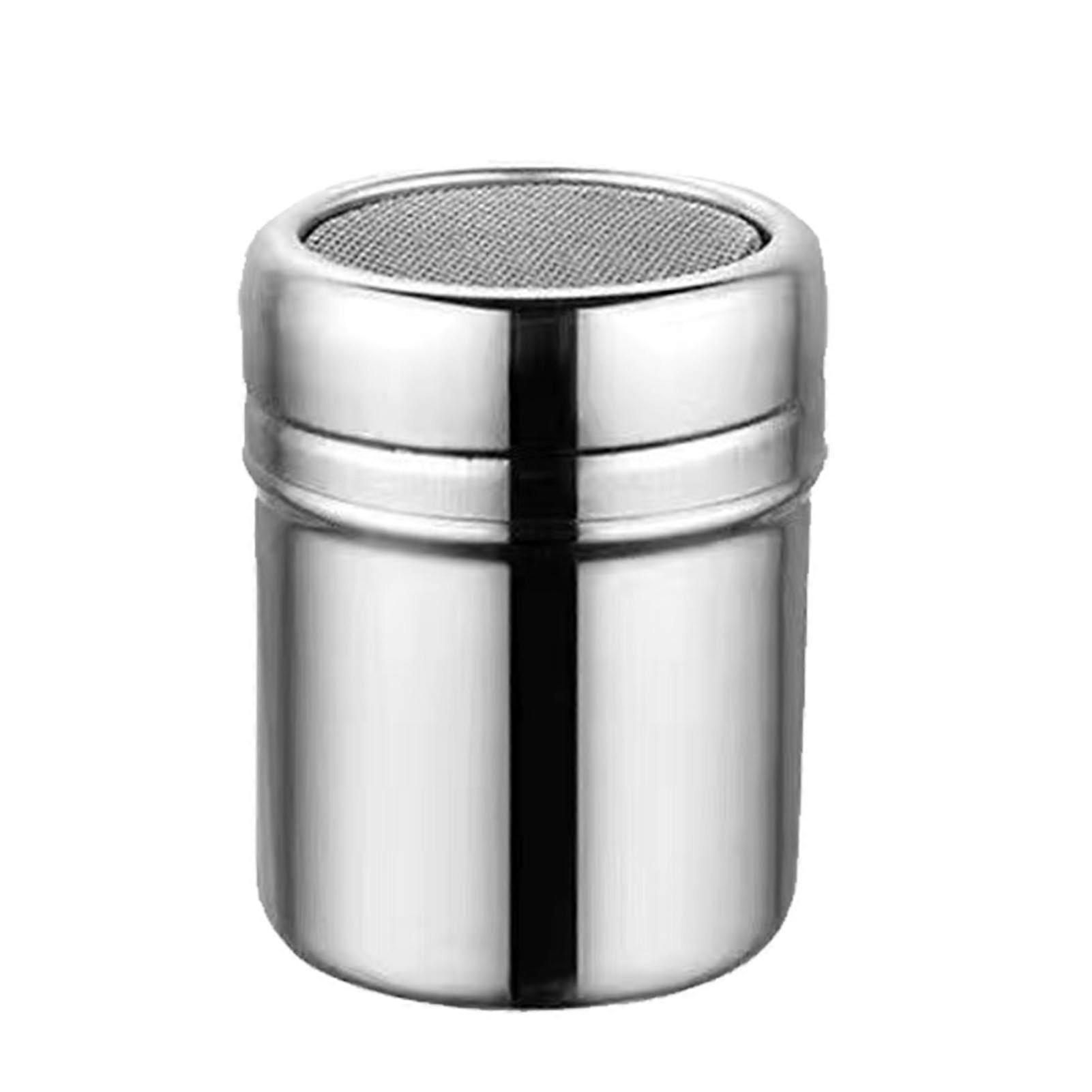 Stainless Steel Flour and Sugar Shaker with Lid Fine Mesh Sifter for Baking and Icing Sugar 6.5x11cm