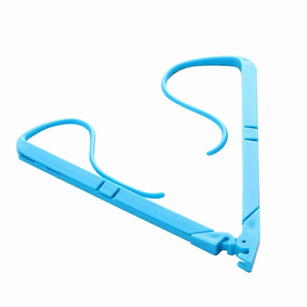 Book Holder Stand with Adjustable Page Clips, Foldable Portable Reading Support for Desk or Bed (Blue)