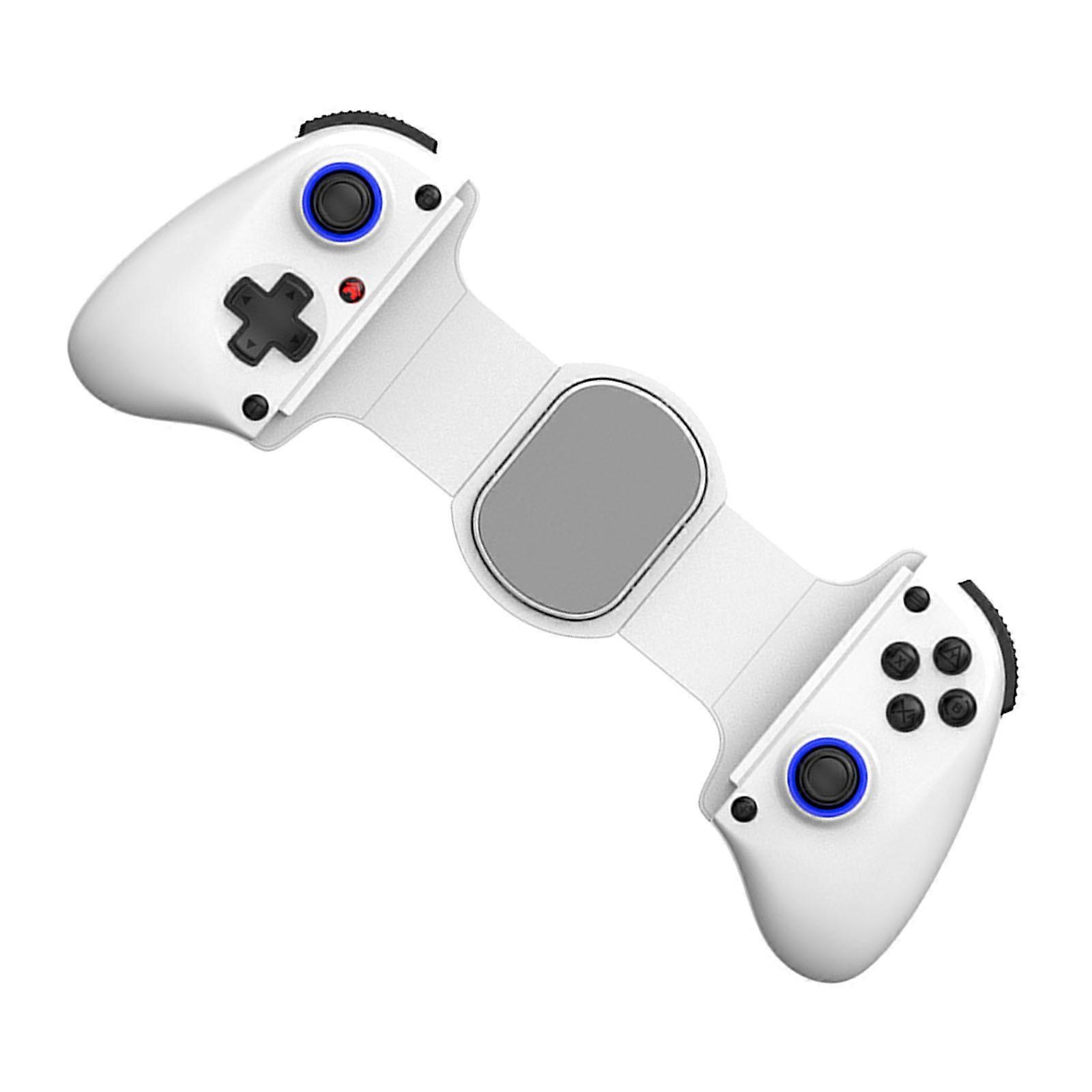 Advanced Gaming Pad with Stretchable Build Macro Programming Support Gaming Handle with Telescopic Holder for Kid Adult  White
