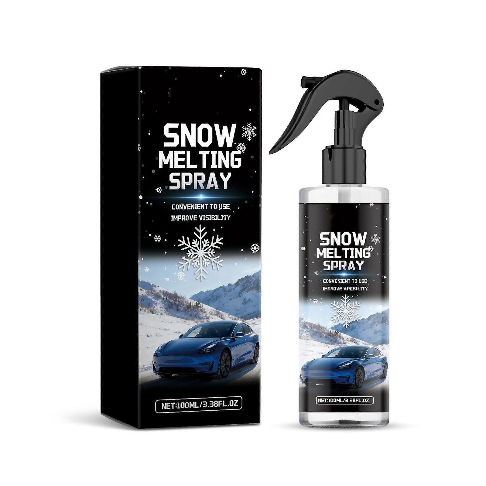 100ml Fast Acting Deicer Sprayed For Vehicle MirrorGlass Removes Ice Snow Instantly Compacted Bottle Winter Vehicle Care Multicolor